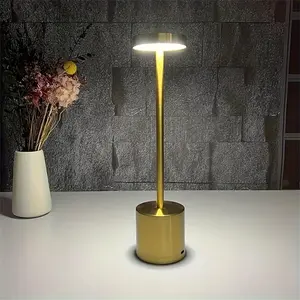 USB Rechargeable LED Table Lamp, Modern Touch Control LED Desk Lamp, Portable Atmosphere Lamp for Living Room & Bedroom Decor