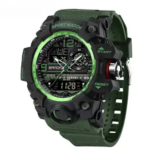 Men's Sportive Analog-digital Quartz Watch, Fashionable Waterproof Watch with Luminous & Alarm & Calendar Function, Waterproof Multifunctional Watch with Box