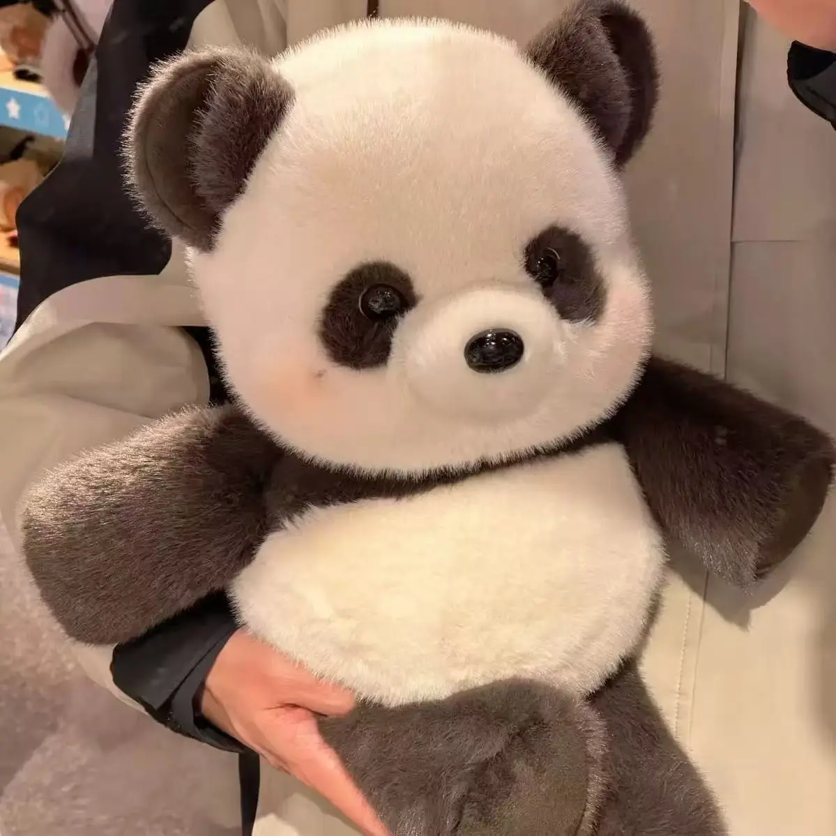 Cute Panda Plush Toy, Soft Realistic Giant Panda Stuffed Animal, Adorable Doll Birthday Gift for Girls, Soft Cuddly Gift, Perfect Present for Kids, Huggable Stuffed Animal