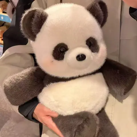 Cute Panda Plush Toy, Soft Realistic Giant Panda, Adorable Huggable Doll, Cute Stuffed Animals, Perfect Birthday Gift for Girls & Kids