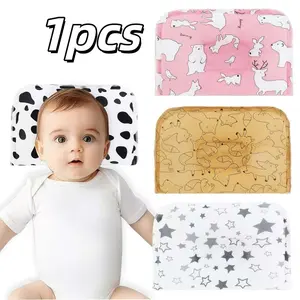 Baby Pillow 0-6 Months Shaping Pillow, Cute Cartoon Neck Support Pillow for Newborns, Prevents Flat Head Syndrome Sleeping Pillow, Soft Nursery Bedding