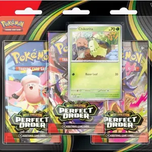 Pokemon Perfect Order 3 Pack Blister - 10 Additional Game Cards per Pack - Ideal for Collectors and Players