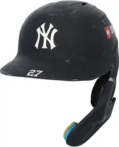 Giancarlo Stanton New York Yankees Game-Used #27 Navy Batting Helmet Worn During Games Played on June 23, August 4, September 18, 20, October 4 and 5, 2025 - Fanatics Authentic Certified