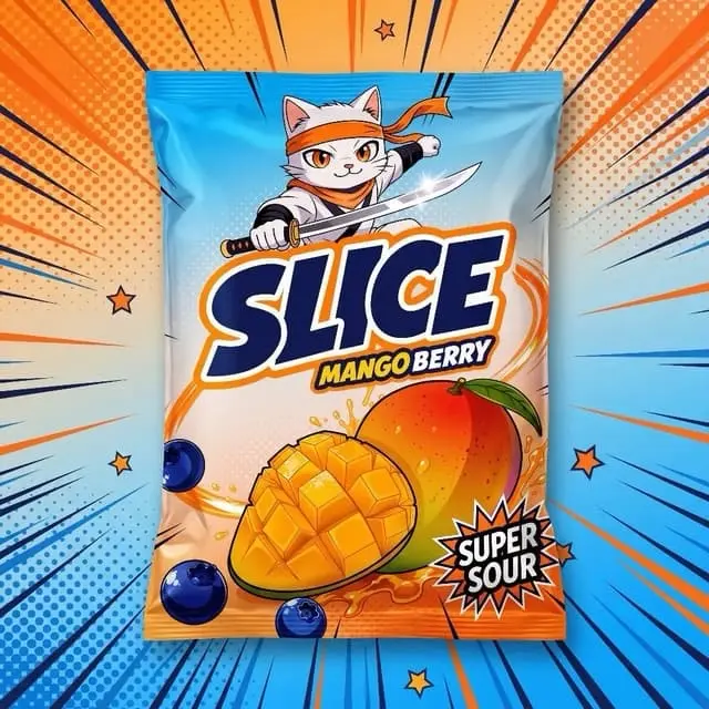SLICE Sour Mango Berry Candy – Real Dried Fruit, Honey, Super Sour Candy [6-pack]