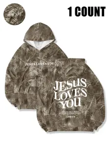 Full-Print Branch Loose Hoodie with Large Pocket, Unique Trendy All over Print Design, Fashion Long Sleeve Casual Top, Comfortable for Outdoor Activities