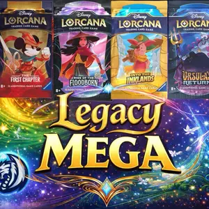 PB - LEGACY MEGA - Lorcana Booster Packs (Sets 1-4)