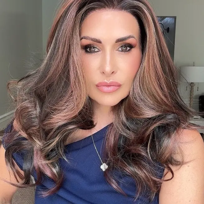IMstyle Holly Calico Red Brown Blonde Layer Body Wavy 13*4 Free Parting Lace Front Wig For Daily Wear