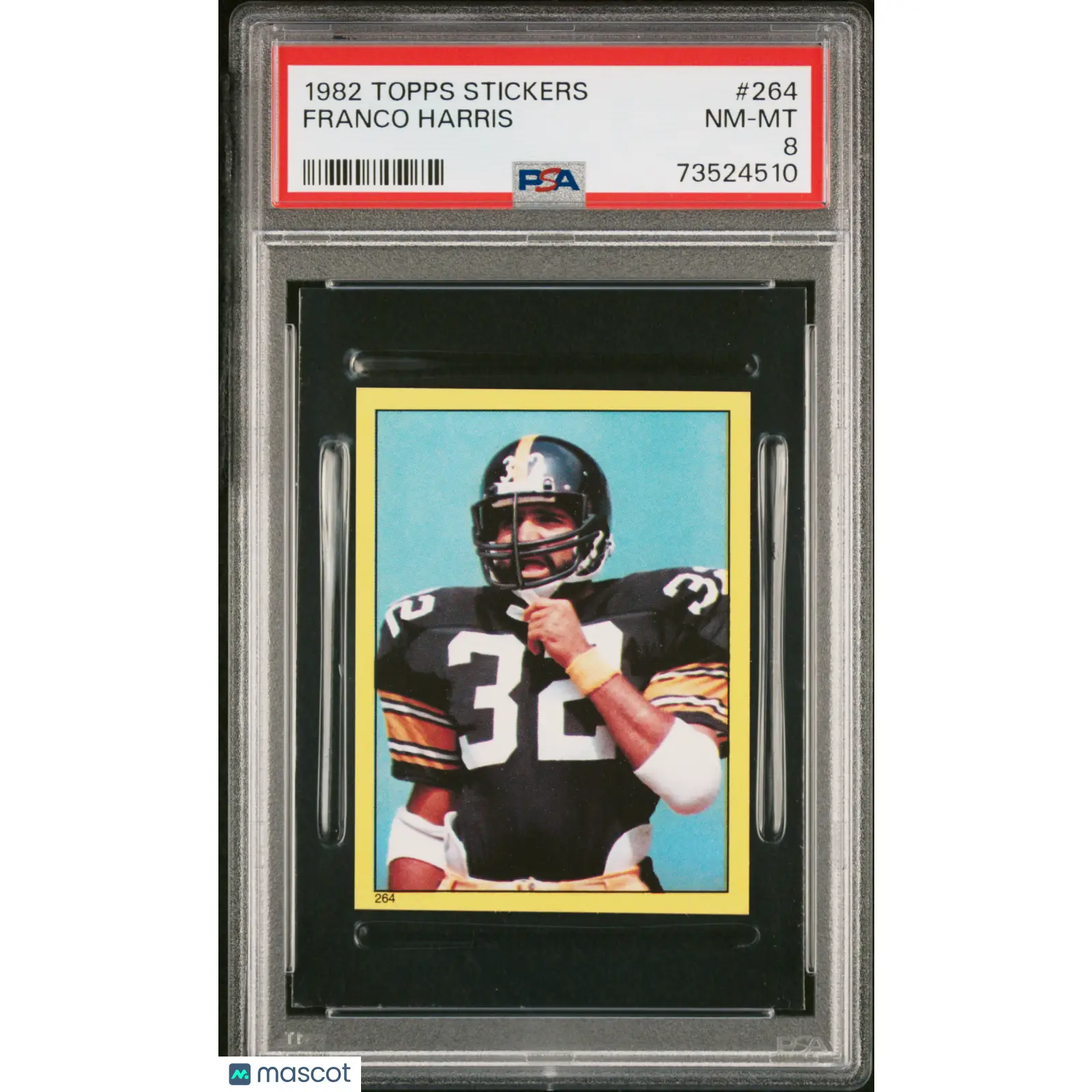 Franco Harris PSA 1982 Topps Stickers Football #264 8 73524510