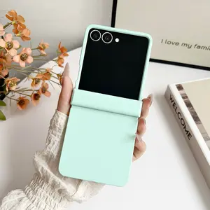 Z Flip7 FE Dopamine Candy Color Matte Phone Case for Samsung Galaxy Z Flip 7 6 5 Flip 4 3 5G Hinge Protective Hard Back Cover