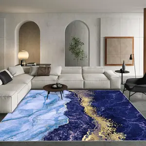 Abstract Wave Pattern Area Rug, Non-slip Soft Floor Mat, Waterproof Durable Carpet, Decorative Rugs for Home Living Room Bedroom Kitchen