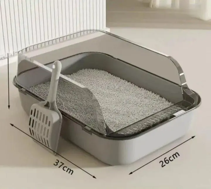 Semi-Enclosed Cat Litter Box