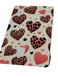 Leopard Heart Card Skin - Pink Cheetah Print Sticker Cover for Debit & Credit Cards, Card Sticker Cover