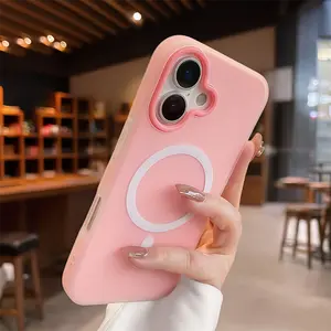 Colored frosted magnetic phone case for iPhone 17 Pro Max Air 16 pro max Anti drop lens protection soft Casing Lens Protection Shockproof Cover