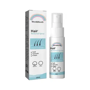 Natural Hair Growth Inhibitor Spray & Depilatory Cream – Painless Hair Removal for Body, Armpits & Bikini Area, 20ml | Skin-Friendly Formula Gentle Wax Moisturize Smooth
