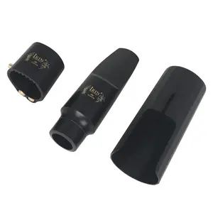 IIRN Alto Saxophone Mouthpiece Set with Ligature and Cap, Premium Quality Durable Saxophone Accessories for Musicians and Beginners