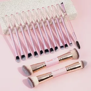 MAANGE Makeup Brushes Set 15PCS, Multifunctional Makeup Brush Kit for Powder Liquid Cream, Professional Cosmetics Makeup Tools for Women, Foundation Eyeshadow Contour Concealer Brush Set