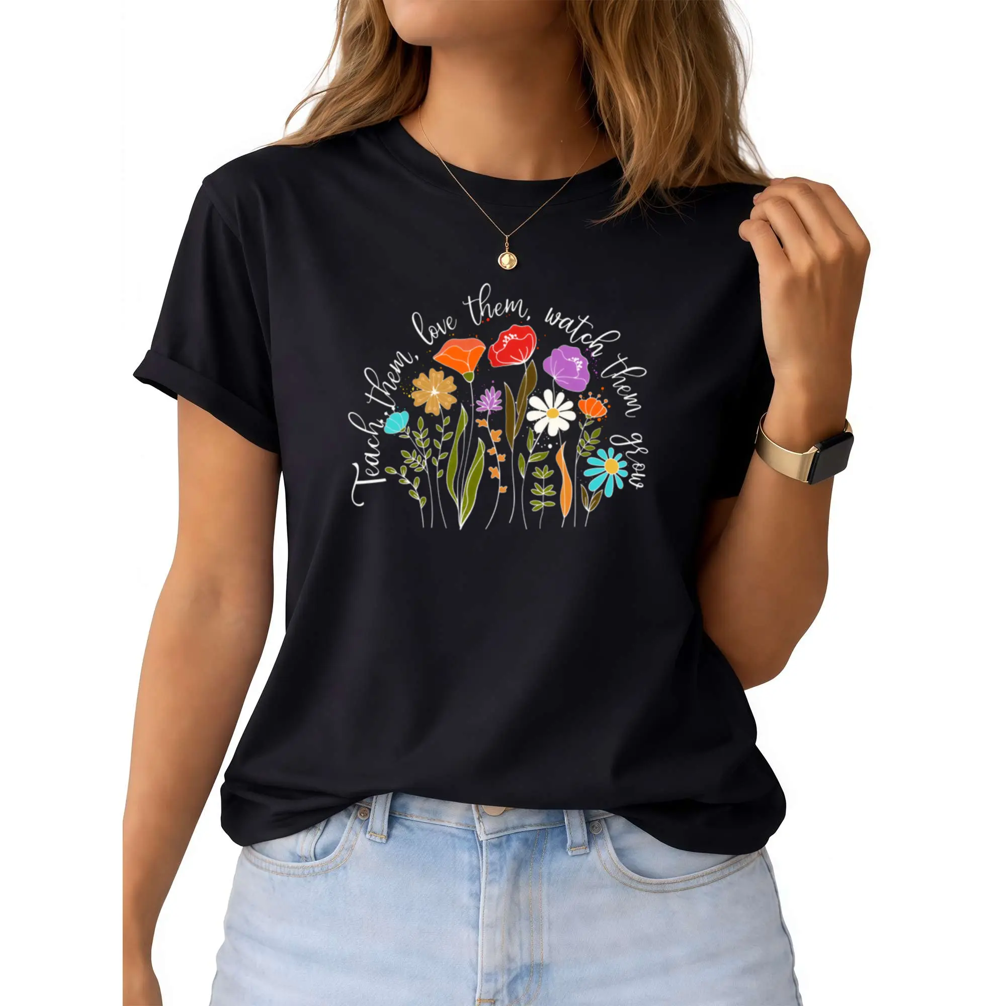 Teacher Shirts for Women Teaching Tshirt School Teacher Life Shirt Teach Tee Tops