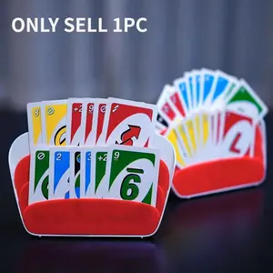 3-Layer Foldable Poker Card Holder, Durable PVC Multi-Capacity Storage Rack for Playing Cards & Card Games, Easy-Access Compact Card Hobby Box