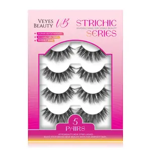 VEYESBEAUTY Starfall Lashes – Voluminous & Curled for Glamorous Effortless Beauty 3D Layered Invisible Band Reusable Perfect for Beginners