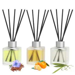 3-Pack Reed Diffuser Set, Linen/Citrus/Bamboo White Tea Scented Oil, Forest Aroma Essential Oils with Diffuser Sticks, Long Lasting Bathroom Air Freshener, Home Fragrance for Room Decor