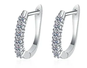 Moissanite Earrings - D Color VVS1 Clarity, Lab-Created Sparkling Studs