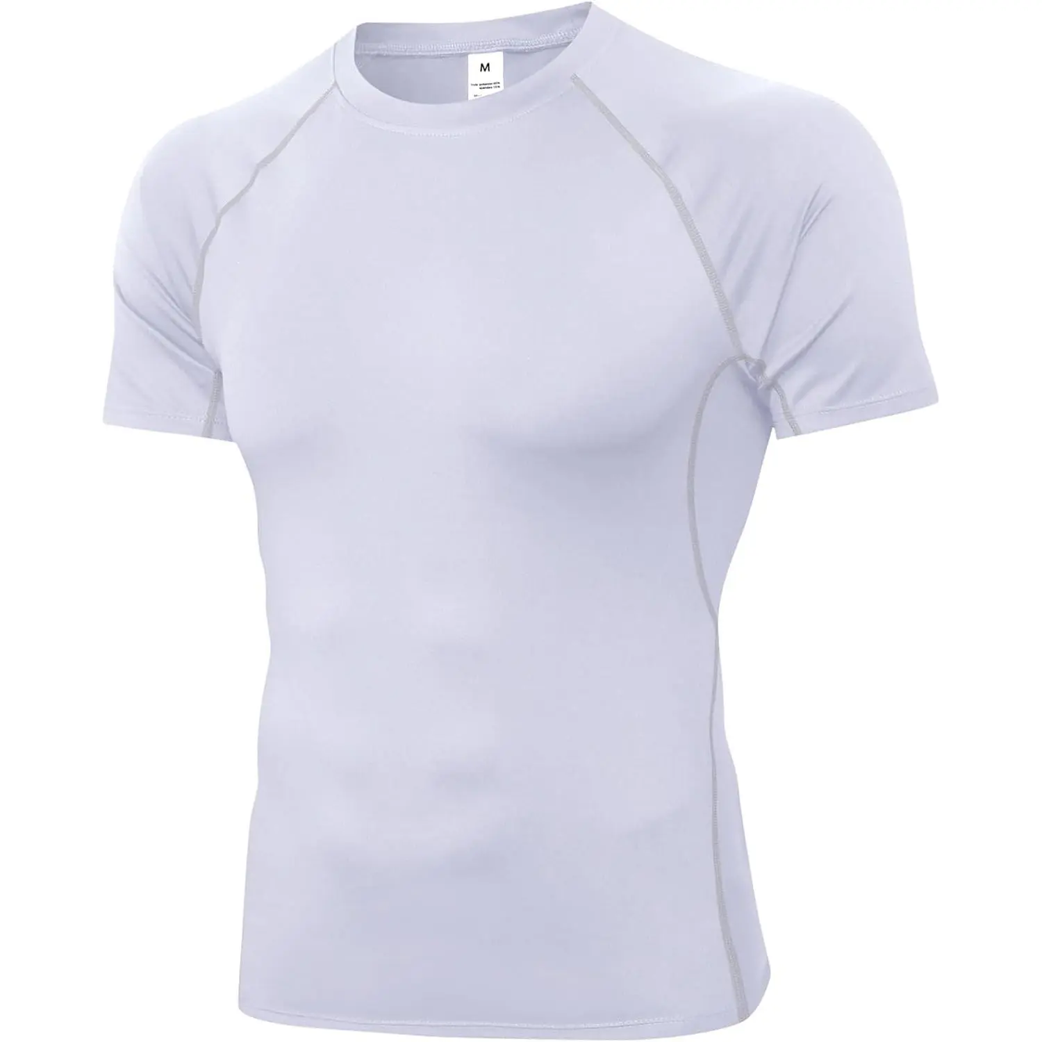 Men's Dry Fit Compression Top, Short Sleeve Athletic Base Layer with UV Sun Protection for Gym, Running & Training, Dry Fit Activewear