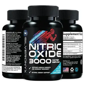 Extra Strength Nitric Oxide Booster - 3X Strength L-Arginine AKG & Citrulline Malate - Men & Women Premium Pre Workout Nitric Booster - Natural Energy & Muscle Support, Bottled in USA - 60 Capsules