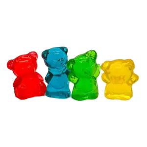 4D Gummy Bears- Bulk Gummy Candy - Fruity Flavored bear shaped gummies 4D Candy for Snack and Sweet Cravings Bonbon Chewy Soft Bite candied fruits food fruit jam
