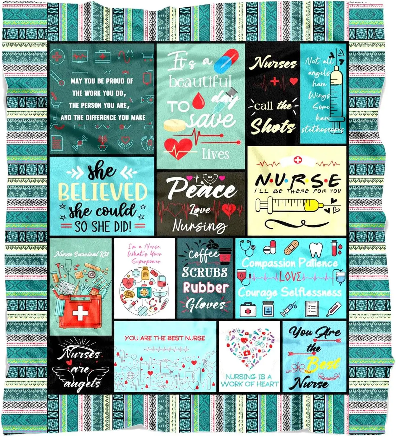 Nurse Gifts for Women Female Throw Blanket 60"x50" - Super Soft Nurse Blanket for Women - Great Christmas Birthday Gifts for Nurses Graduation Retirement and Nurses Week Giftsa