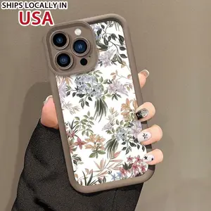 Fashinable Phone Case Vintage Floral Pattern Case for iPhone 16 15 14 Pro Max 13 12 11 XR XS Plus Shockproof Non Slip Military-Grade Protection Silicone Cover