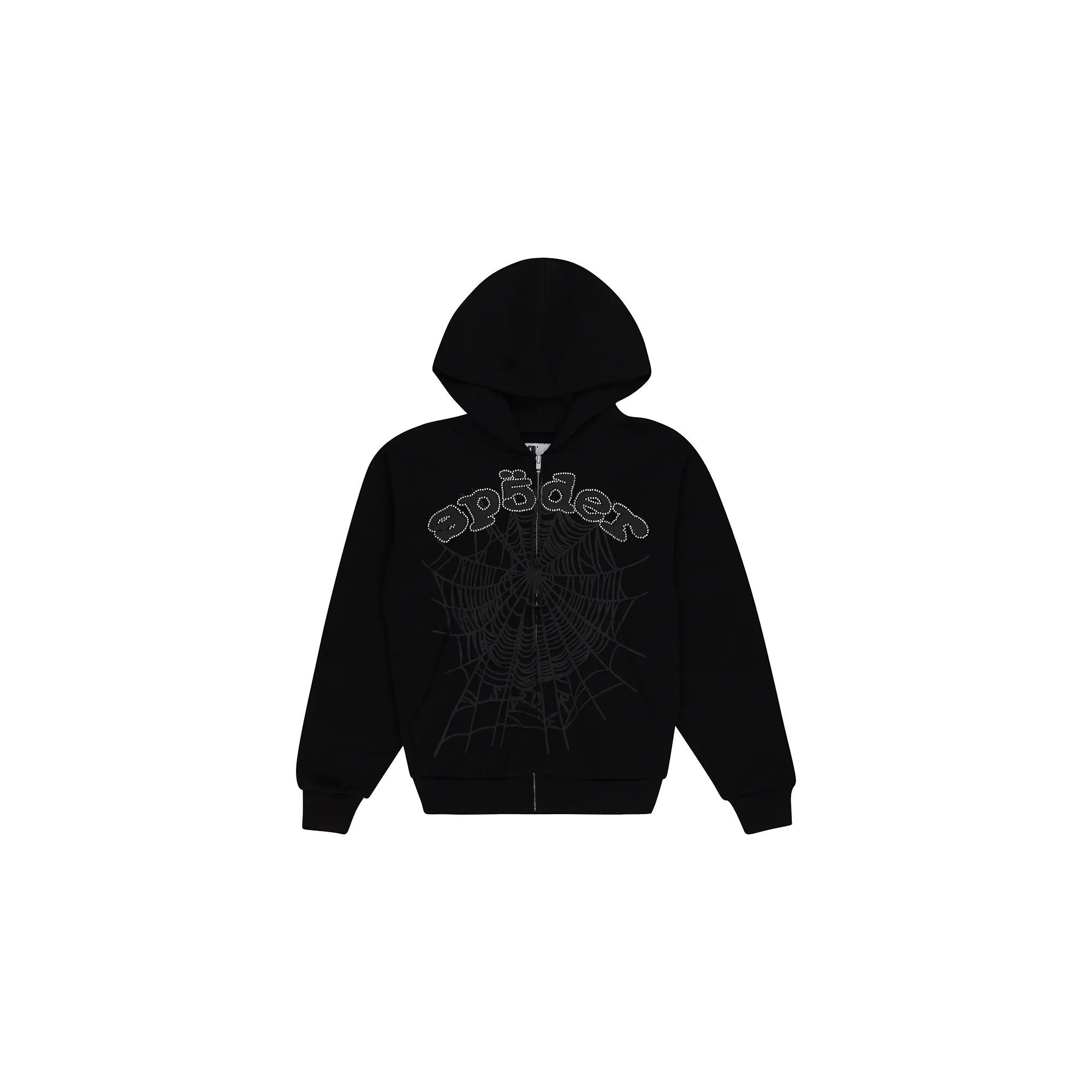 OG WEB V2 RHINESTONE ZIP UP "Black" SP5der77