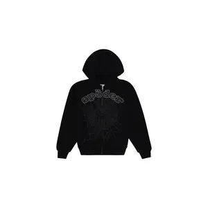 OG WEB V2 RHINESTONE ZIP UP "Black" SP5der77