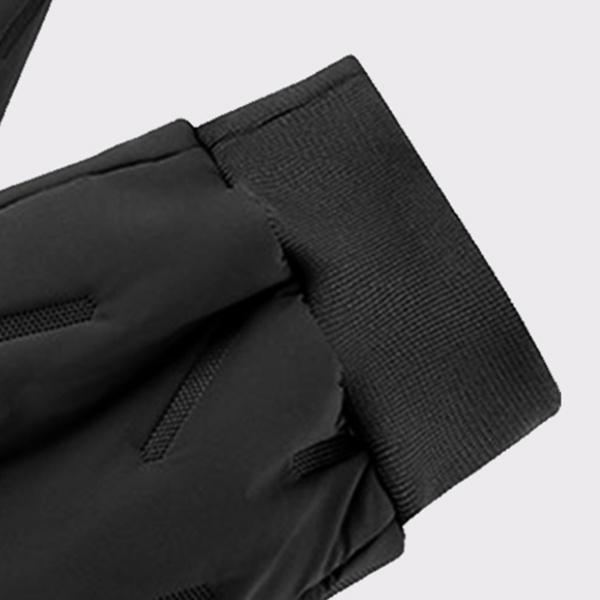 Warm Men's Winter Pants with Zippered Pockets Snow Pants for Hiking Workouts Outdoor Activities Machine Washable Elastic Waistband Drawstring Regular Fit Solid Color Design Top Joggers