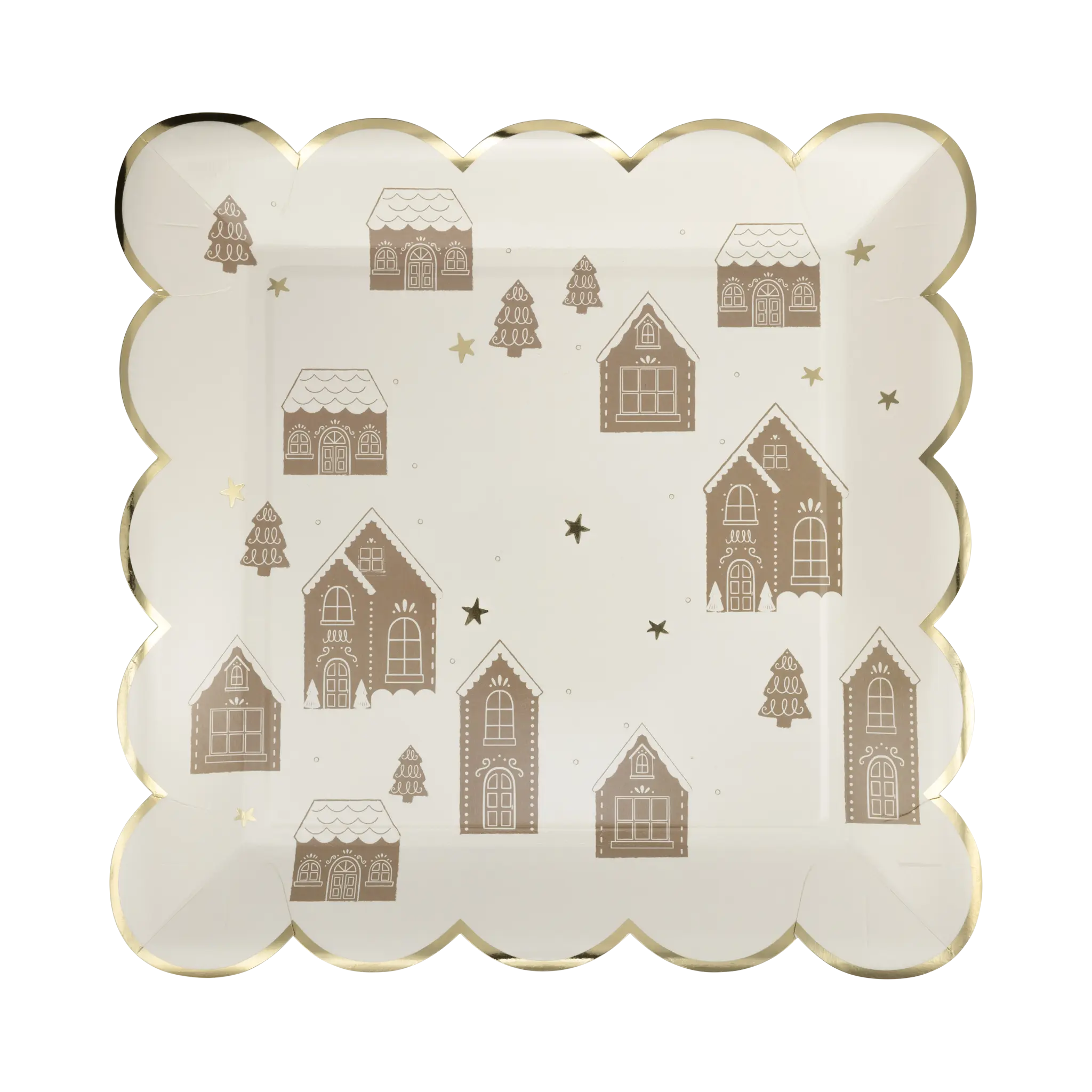 Gingerbread Scattered House 9" Plate