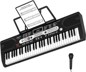 GAOMON 61-Key Electric Keyboard Piano Set for Beginners and Kids with Microphone, Headphones, and Carrying Bag – Portable and Ideal for Teaching, Perfect Birthday or Christmas Gift