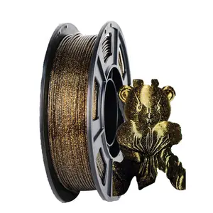 3D Printer Filament PLA Filament 1.75mm Black Gliter Gold filament 250g. 3D Printer Filament PLA Filament 1.75mm Black Gliter Gold filament 250g.