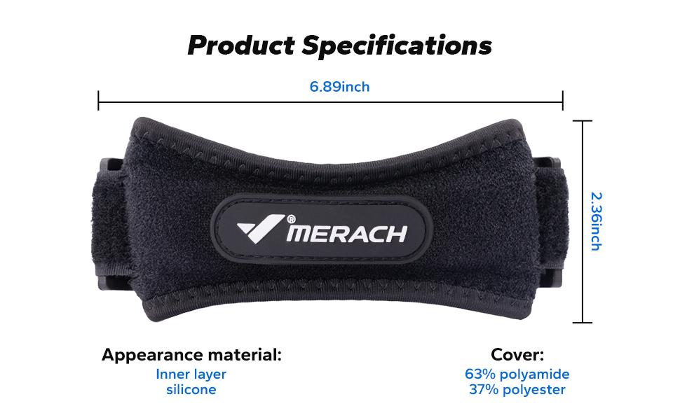 MERACH Adjustable Patellar Brace, Patella Belt, Sports Knee Sleeve - Pain Relief, Tendon Stabilization for Jumper's Knee, Tendinitis - Multi-Sport Use Ideal for Basketball, Running Summervibes