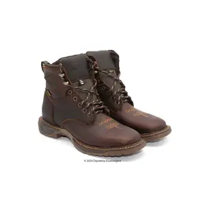 HAWK 6" LACER WORK BOOT BROWN  Leather Footwear Comfort