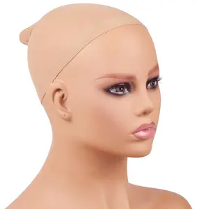 CHAOEE 2Pcs Wig Caps Flesh-Coloured Wig Caps for Women Lace Front Stretchy Stocking Caps for Wigs Daily Use