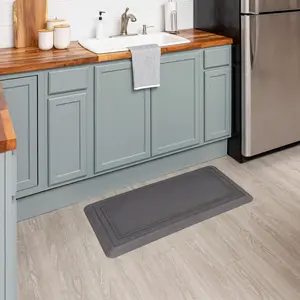 Tempur-Pedic Ultra Comfort Frame Pewter 1' 8" X 3' 6" Kitchen Mat