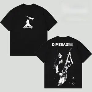 AUDIO WAVE RECORD - Dimebag Darrell Pantera Heavy Metal Graphic T‑Shirt, Rock Music Graphic Hoodie, Y2K rock band tee, Mexico style menswear