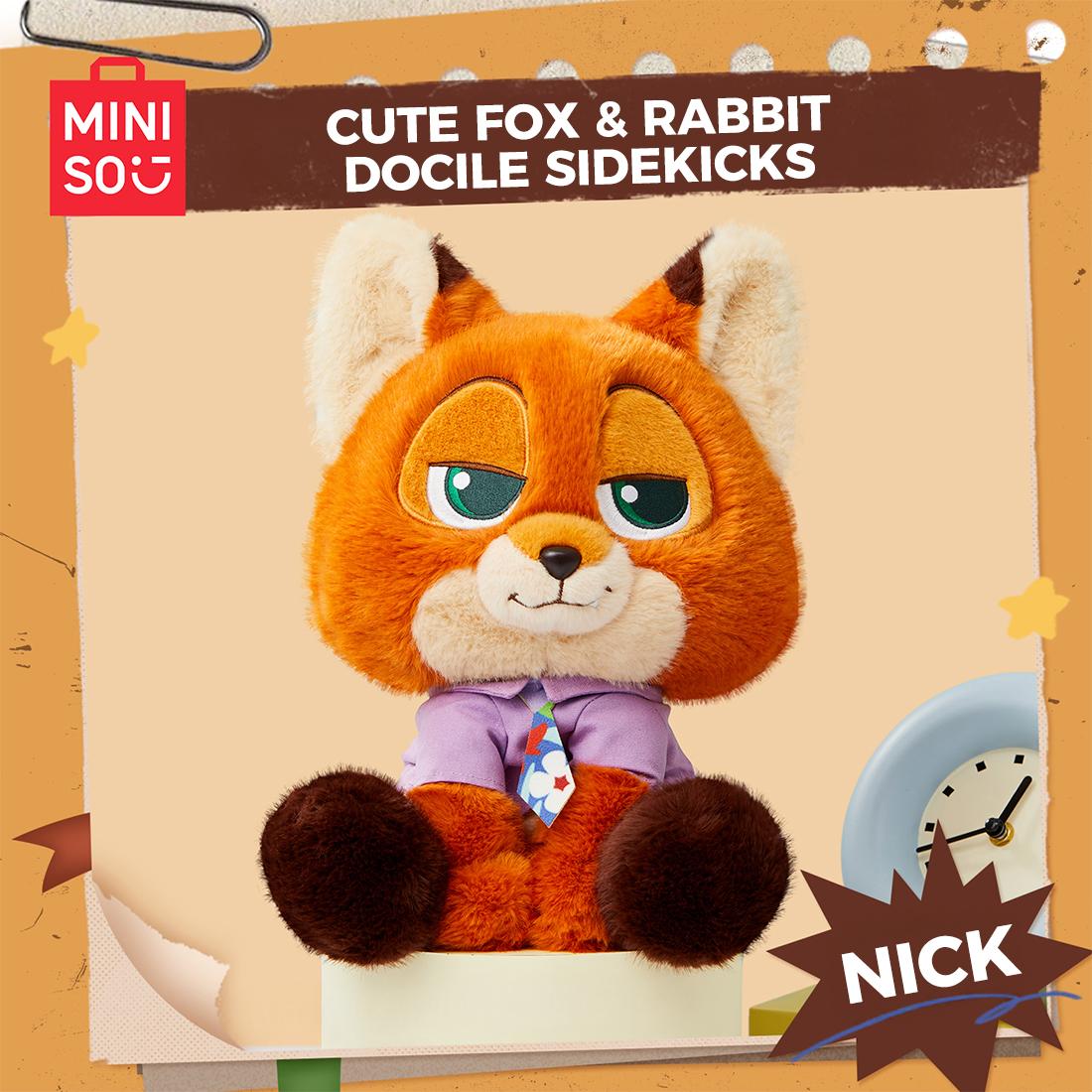 MINISO Disney Zootopia Outdoor Sitting Plush Figure – Nick Wilde & Judy Hopps, Cute & Relaxing Plush Toy Christmas Shopping Ideal Gift for New Year Holiday Gift for Kids Her Friends Students MINISO Disney Zootopia Outdoor Sitting Plush Figure – Nick Wilde & Judy Hopps, Cute & Relaxing Plush Toy Christmas Shopping Ideal Gift for New Year Holiday Gift for Kids Her Friends Students