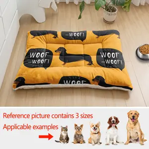 1 Piece Soft Cartoon Dachshund Print Dog Mat,  Cozy Plush,Suitable For Indoor Use And Fits Pets From Small To Large Sizes.