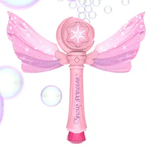 Electric Bubble Wand, 1 Count Bubble Machine with Light & Music, Bubble Toy, Outdoor Play Toy,  Birthday Gift