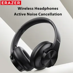ERAZER Active Noise Cancellation Wireless Over Ear Headphones,Foldable Light weight Bluetooth Headsets,Deep Bass,With Microphone Audio Electronic