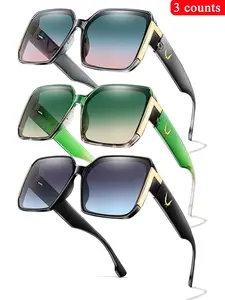 Unisex Fashionable Tinted Lens Sunglasses, Outdoor Trendy Sunglasses, Fashion Accessories for Outdoor Activities