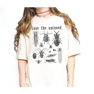 Youth and Adult Love The Unloved Insect Shirt Bug Shirt Entomology Shirt Goblincore Tees Grunge Fariycore Dark