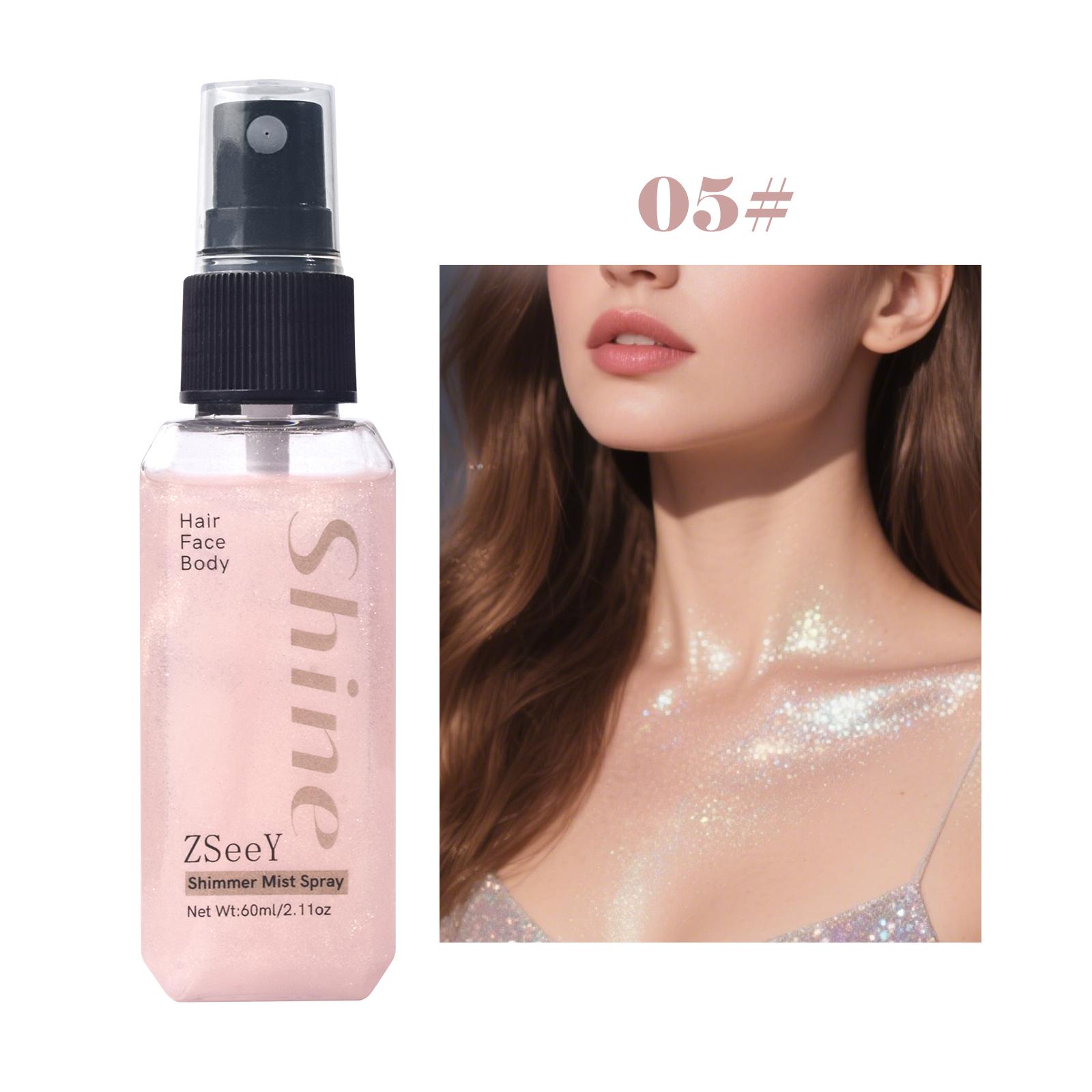 2000 plus bough ZSeeY Shimmer Mist Spray Multi Purpose Shimmer Spray for Face Body Hair Collarbone Diamond Glow Finish Lightweight Long Lasting Easy Makeup Eyeshadow Matte Monochrome Silky Cosmetic Blend Powder shaped lipstick flawless sample women