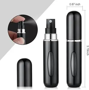 [Random Color] 5ml Refillable Perfume Atomizer, Empty Travel Spray Bottle, Bottom-Fill Fragrance Container