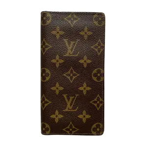 Pre-owned Louis Vuitton Wallet Small Leather Goods monogram long card holder 8911CT authentic with COA